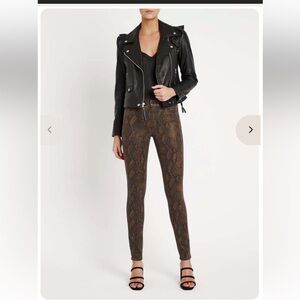 Paige Hoxton Ultra Skinny Coated Jeans in animal print 28